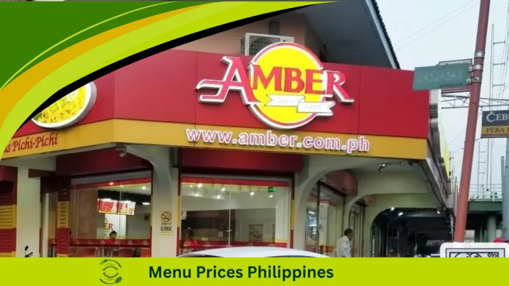 AMBER menu with Prices in Philippines