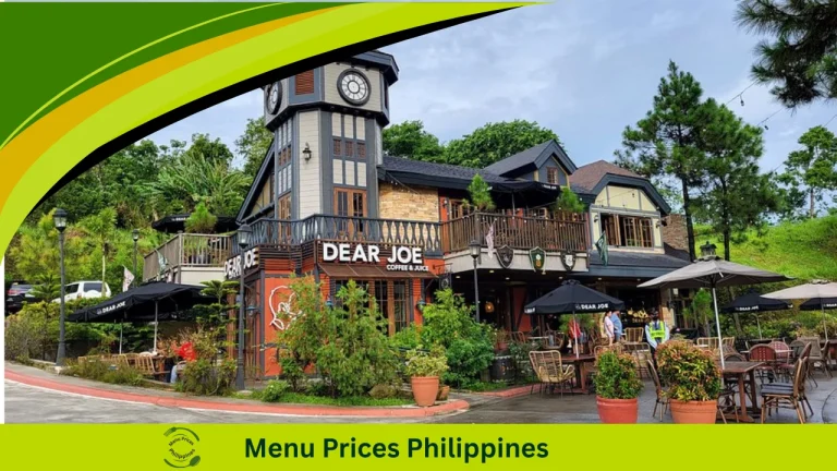 Dear Joe Menu With Prices In The Philippines 