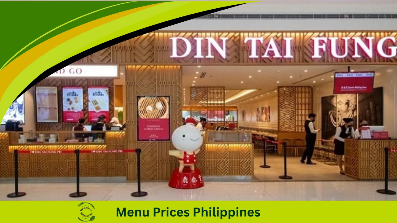 Din Tai Fung Menu With Prices In The Philippines