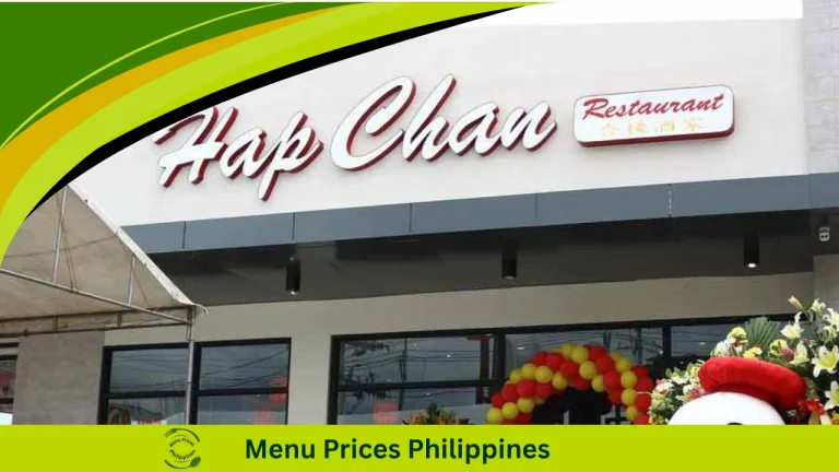 Hap Chan Menu With prices In The Philippines 