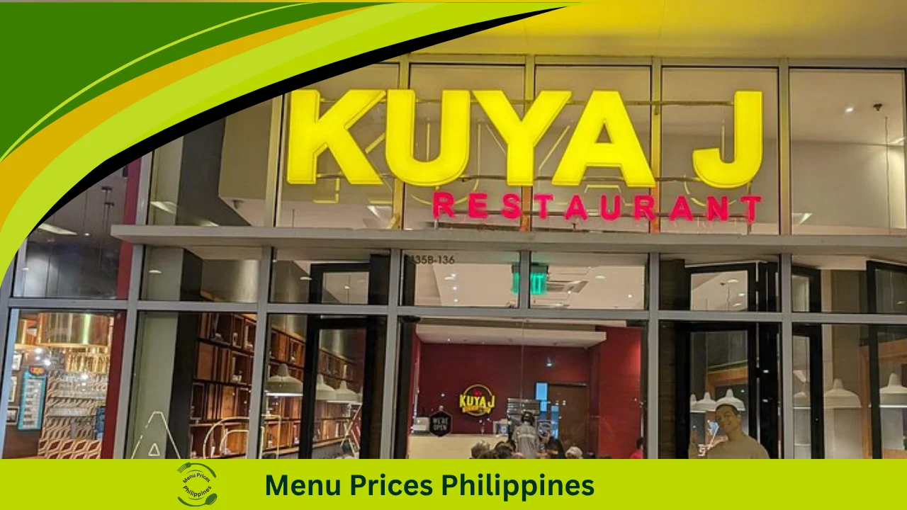 Kuya J Menu With Prices In The Philippines 
