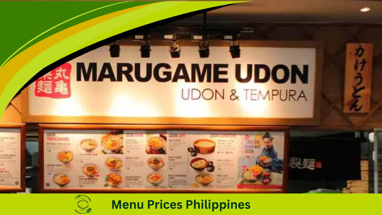 Marugame Udon Menu With Prices In The Philippines 