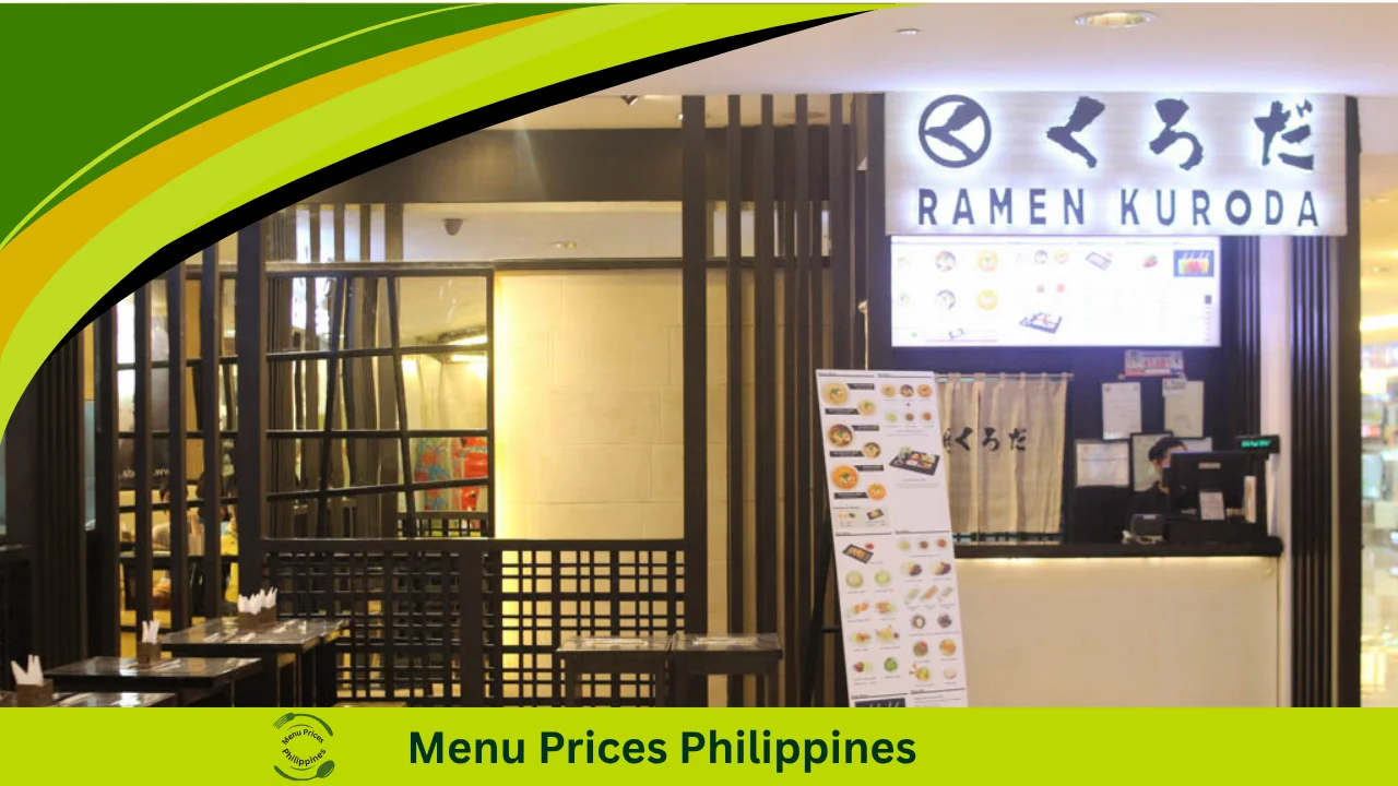 Ramen Kuroda Menu With Prices In The Philippines
