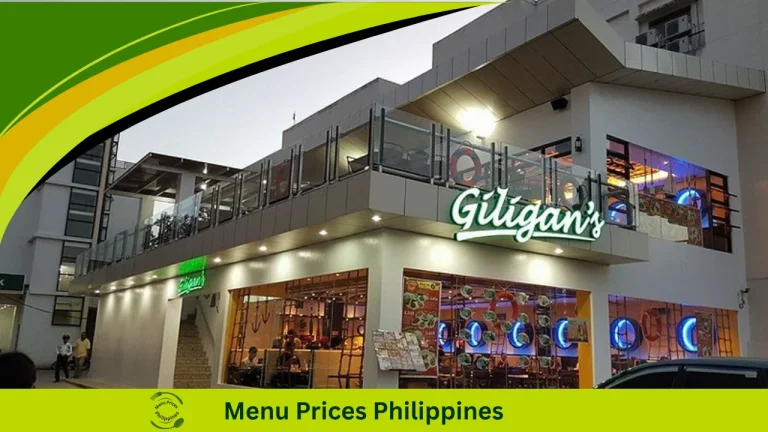 Giligan’s Menu With prices In The Philippines